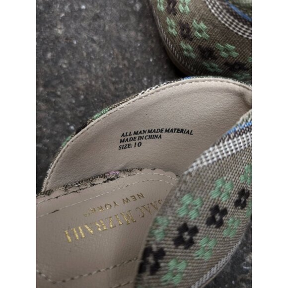 Isaac Mizrahi New York Green & Beige Patterned Flats - Picture 8 of 12